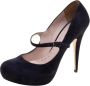 Miu Pre-owned Suede heels Blue Dames - Thumbnail 1