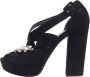 Miu Pre-owned Suede sandals Black Dames - Thumbnail 1