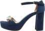 Miu Pre-owned Suede sandals Blue Dames - Thumbnail 1