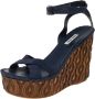 Miu Pre-owned Suede sandals Blue Dames - Thumbnail 1