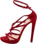 Miu Pre-owned Suede sandals Red Dames - Thumbnail 1