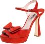 Miu Pre-owned Suede sandals Red Dames - Thumbnail 1