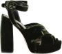 Miu Pre-owned Velvet sandals Green Dames - Thumbnail 1