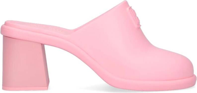 Miu Rubberen Logo Muiltjes Pink Dames