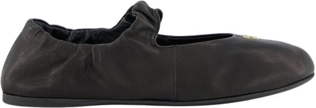 Miu Ruches Nappa Leren Ballerina's