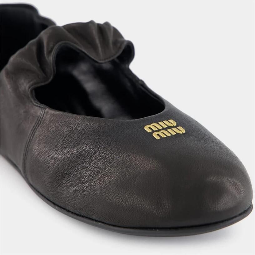 Miu Ruches Nappa Leren Ballerina's - Foto 2