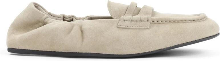 Miu Ruches Suede Loafers