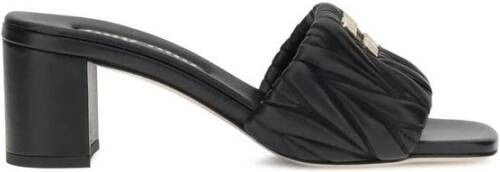 Miu Sandalen met logo en metalen plaat