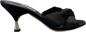 Miu Satijnen Hakken Sandalen 8 cm Zwart Dames