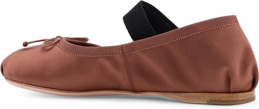 Miu Ballerinas Satin Ballet Flats in bruin - Foto 3