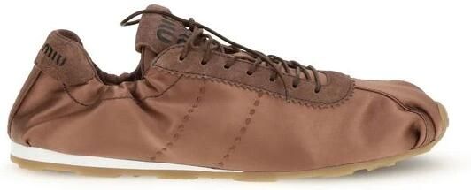 Miu Satin Plume Sneakers