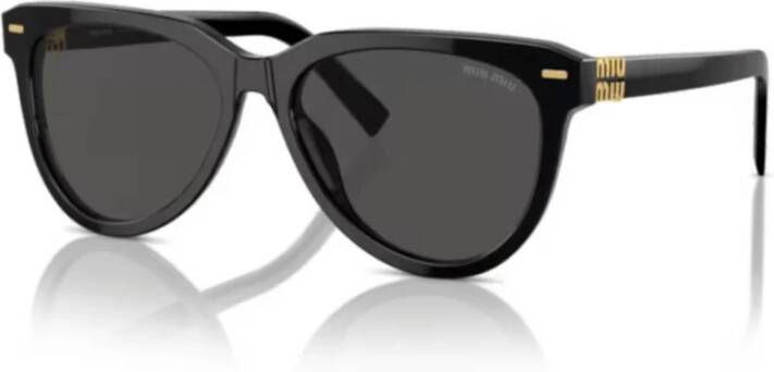 Miu Stijlvol Zwart Leren Loafers