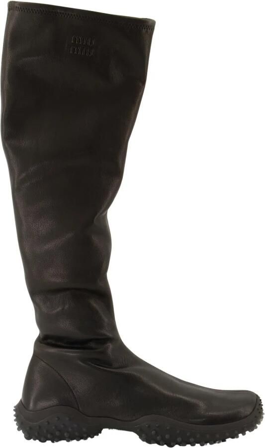 Miu Stretch Nappa Leren Laarzen