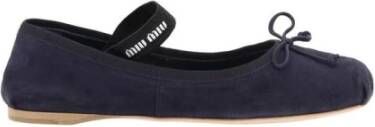 Miu Strik Stijl Ballerina's Blue Dames