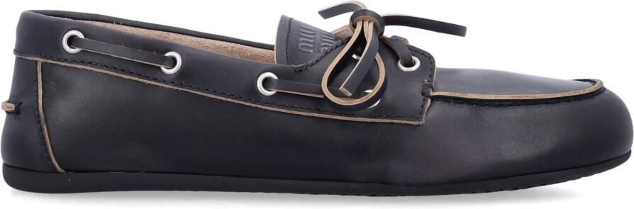 Miu Unlined Boat Loafers