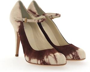 Miu Velvet High Heel Pumps Bruin Dames