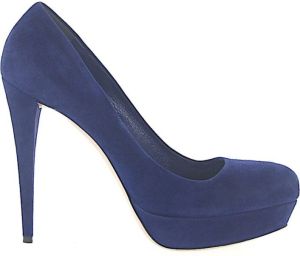 Miu Velvet Plateaupumps Vela Blauw Dames