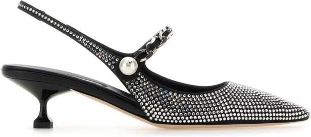 Miu Versierde Slingback Kitten Heel Pumps