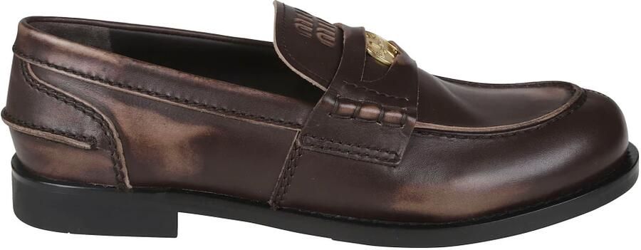 Miu Vintage Effect Penny Loafer
