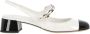 Miu Witte Leren Kettingpompen White Dames - Thumbnail 1
