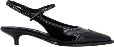 Miu Zwarte gehakte brogue sandalen