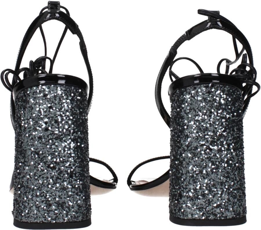 Miu F83846 Platform sandalen van lakleer