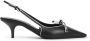 Miu Zwarte leren slingback hakken - Thumbnail 1