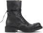 Miu Zwarte leren veterschoenen enkellaarzen - Thumbnail 1