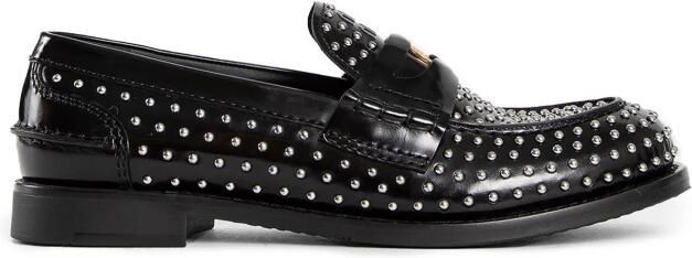Miu Zwarte Loafers met Noppen