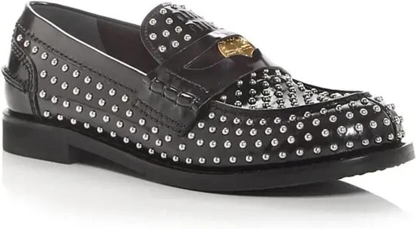 Miu Zwarte Loafers met Noppen - Foto 2