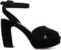 Miu Plateau Sandalen Gekruiste Bandjes Gespsluiting Black Dames - Thumbnail 1