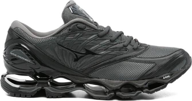 Mizuno Grijze Vetersneaker met Gebeeldhouwde Tussenzool