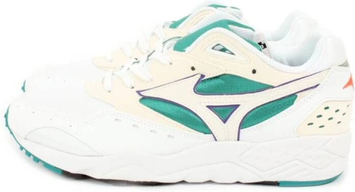 Mizuno Groene en witte sneakers voor heren White Heren