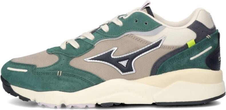 Mizuno Groene Suède Lage Sneakers
