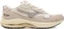 Mizuno Wave Rider ß | White Sand Ultimate Gray Wit Suede Lage sneakers Heren - Thumbnail 2