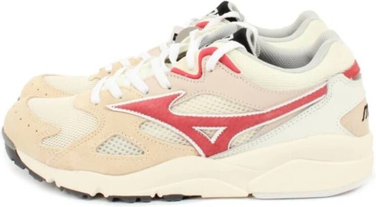 Mizuno Ivory Roze Sky Medals Sneakers voor Heren Beige Heren