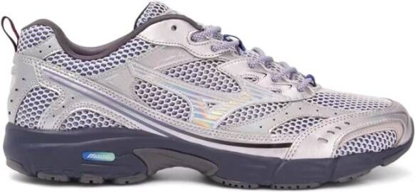 Mizuno Licht Zilveren Mesh Sneakers Vetersluiting - Foto 2