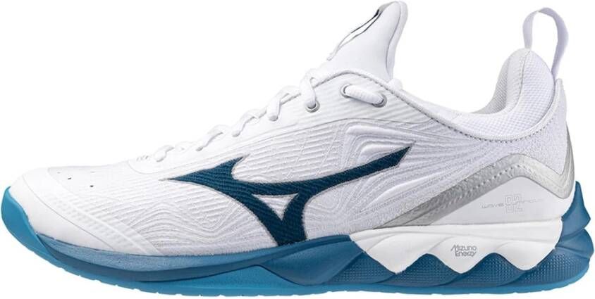 Mizuno Luminous Wave 2 Sneakers Wit Blauw Zilver