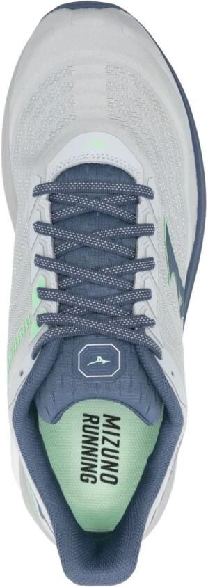 Mizuno Grijze Sneakers Veters Logo Print