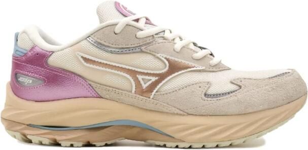 Mizuno Mesh Sneakers met Suede Overlays Multicolor Heren