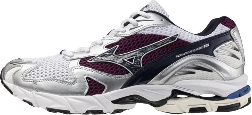Mizuno Wave Rider 10 Sneakers White Baritone Blue Dark Purple - Foto 2