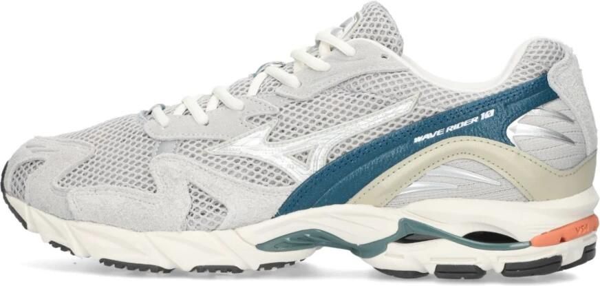 MIZUNO Lage Sneakers Heren Wave Rider 10 Premium Suède Grijs