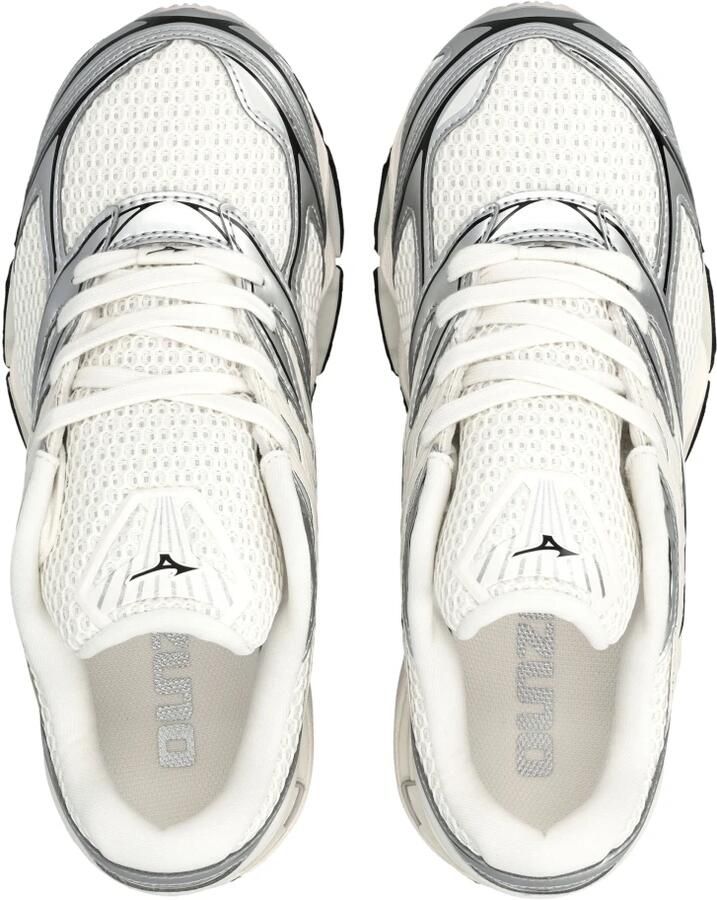 Mizuno Witte Zilveren Wave Prophecy LS Sneakers