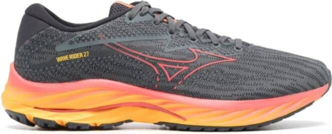 Mizuno Zwarte Sneakers met Mesh Design