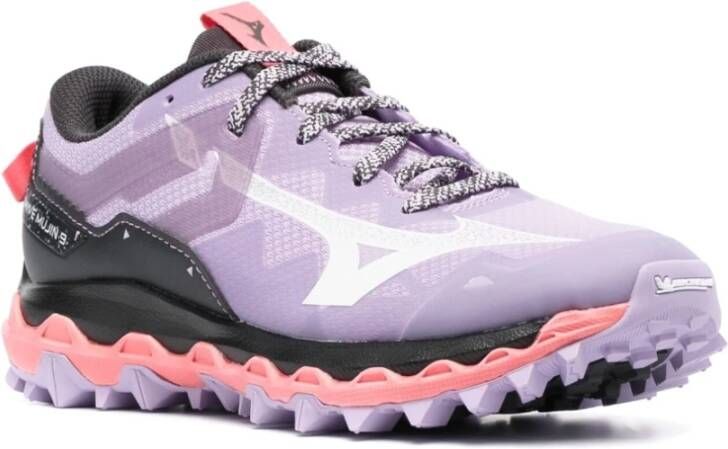 Mizuno Paarse Wave Mujin 9 Sneakers Purple Dames
