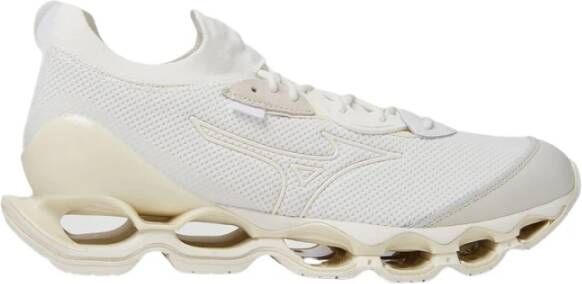 Mizuno Sneakers van Technische Stof met Rubberen Details White Dames