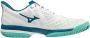 Mizuno Tennisschoen Padelschoen Wave Exceed Tour 5 CC Heren Wit Groen Blauw - Thumbnail 2