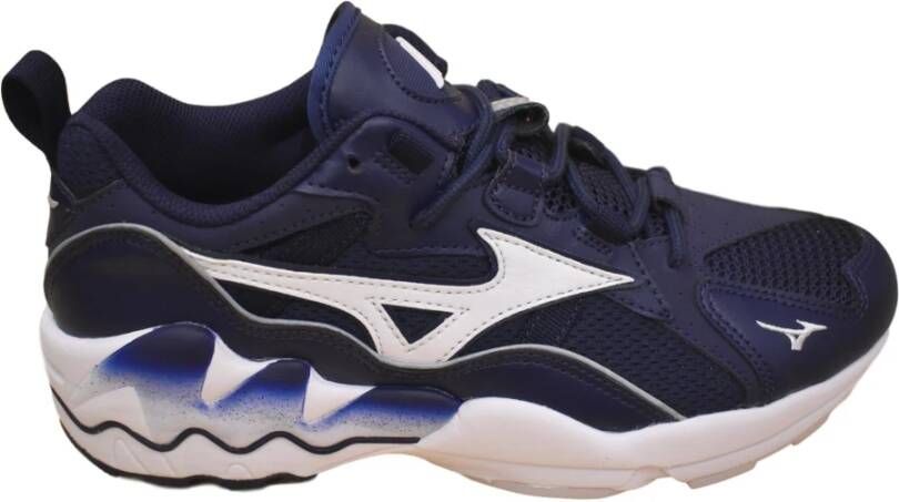 Mizuno Stijlvolle Navy Blauwe Sneakers voor Heren Blue Heren