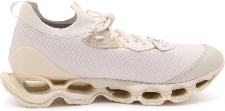 Mizuno Sneakers van Technische Stof met Rubberen Details White Dames
