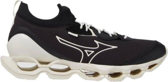 Mizuno Sneakers van Technische Stof met Rubberen Details Black Heren